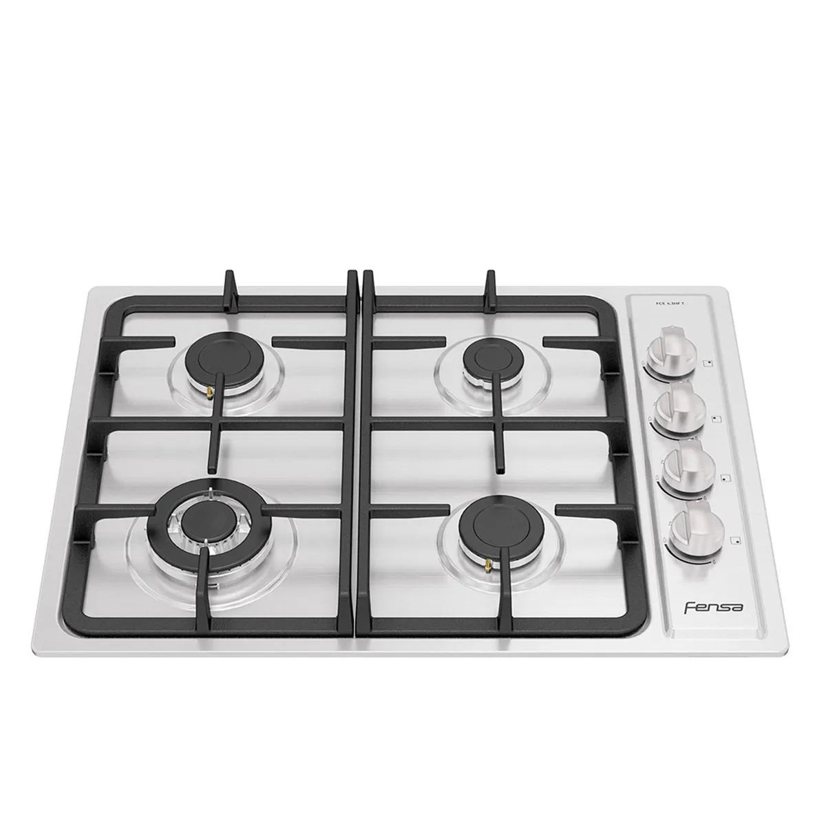 FENSA - Encimera Gas Licuado 4 Platos Inox FCE 4.3HF T