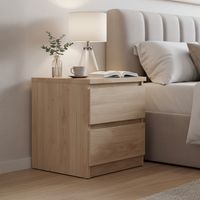 Velador 2 Cajón(es) Naia 40.4x49.5x50 cm Café