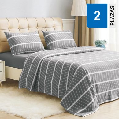 Sbana de polar estampada 2 plazas.
