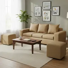 INTERMUEBLES - Living 5 cuerpos Kahlo 225x86x80 cm Café