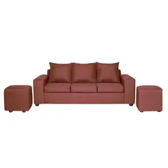 INTERMUEBLES - Living 5 cuerpos Kahlo 225x86x80 cm Terracota