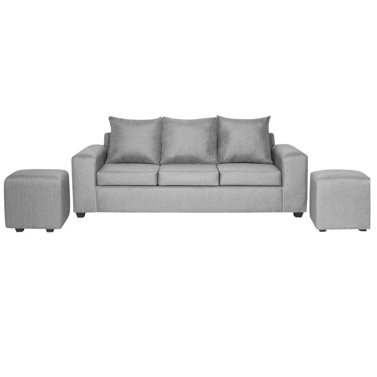 INTERMUEBLES - Living 5 cuerpos Kahlo 225x86x80 cm Gris Claro