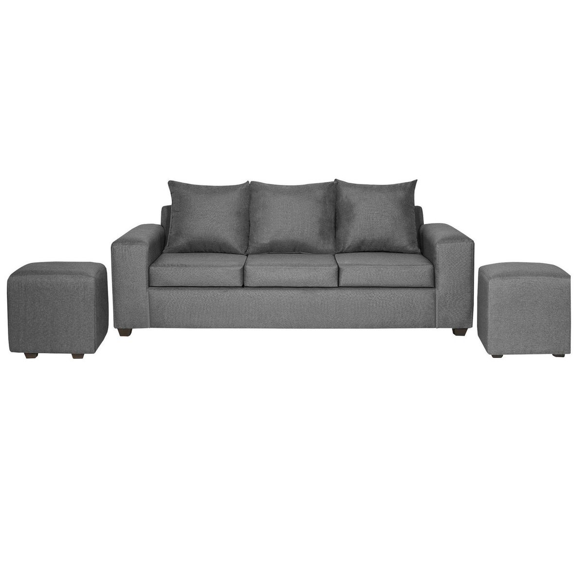 INTERMUEBLES - Living 5 cuerpos Kahlo 225x86x80 cm Gris