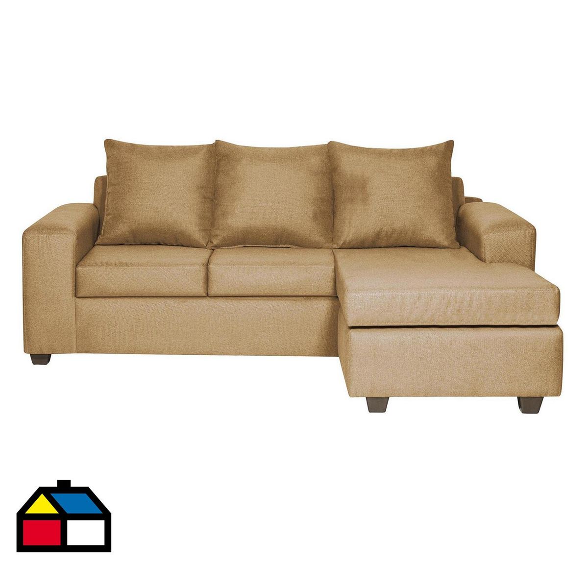 INTERMUEBLES - Sofá Modular 4 cuerpos Kahlo 225x86x142 cm Oro