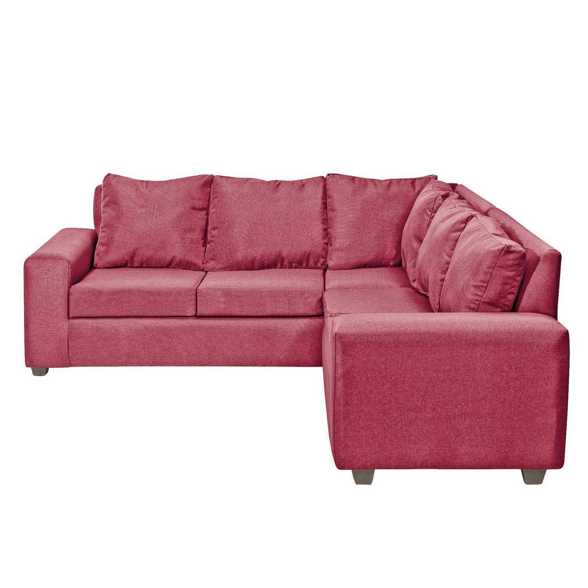 INTERMUEBLES - Sofá Seccional 5 cuerpos Kahlo 215x86x217 cm Burdeo