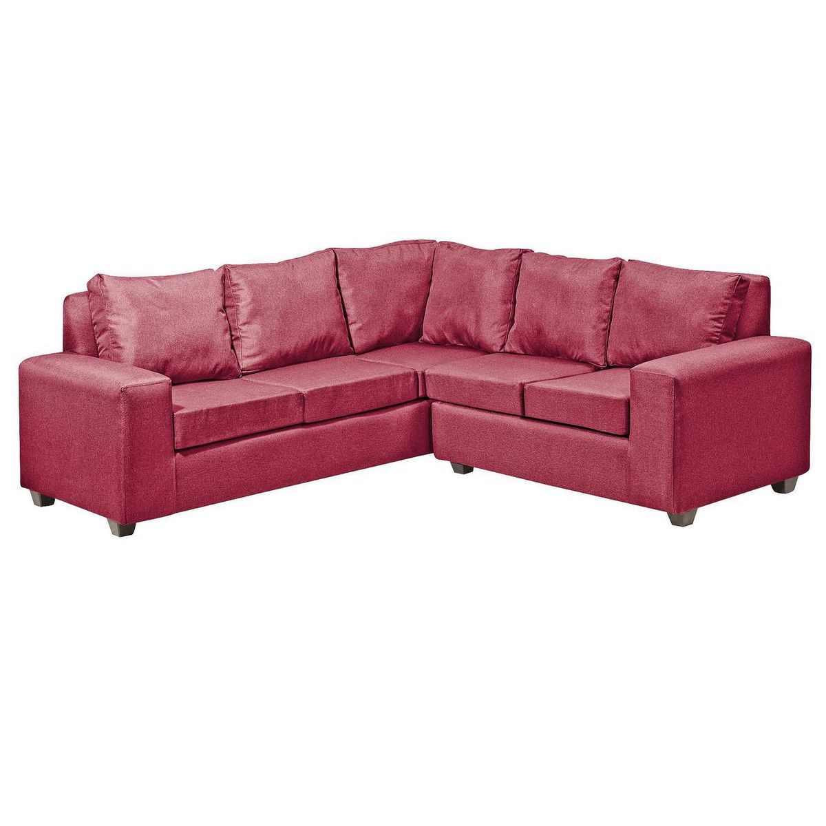 INTERMUEBLES - Sofá Seccional 5 cuerpos Kahlo 215x86x217 cm Burdeo