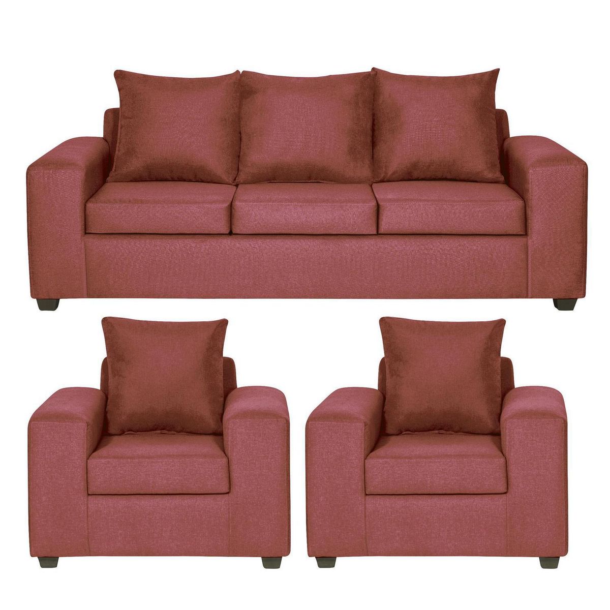 INTERMUEBLES - Living 5 cuerpos Kahlo 225x86x80 cm Café