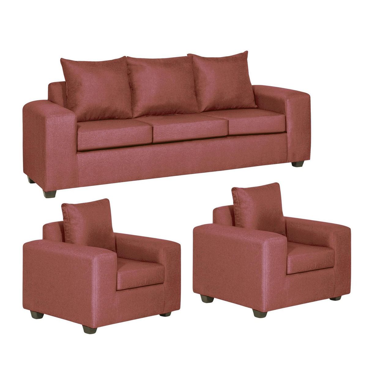 INTERMUEBLES - Living 5 cuerpos Kahlo 225x86x80 cm Café