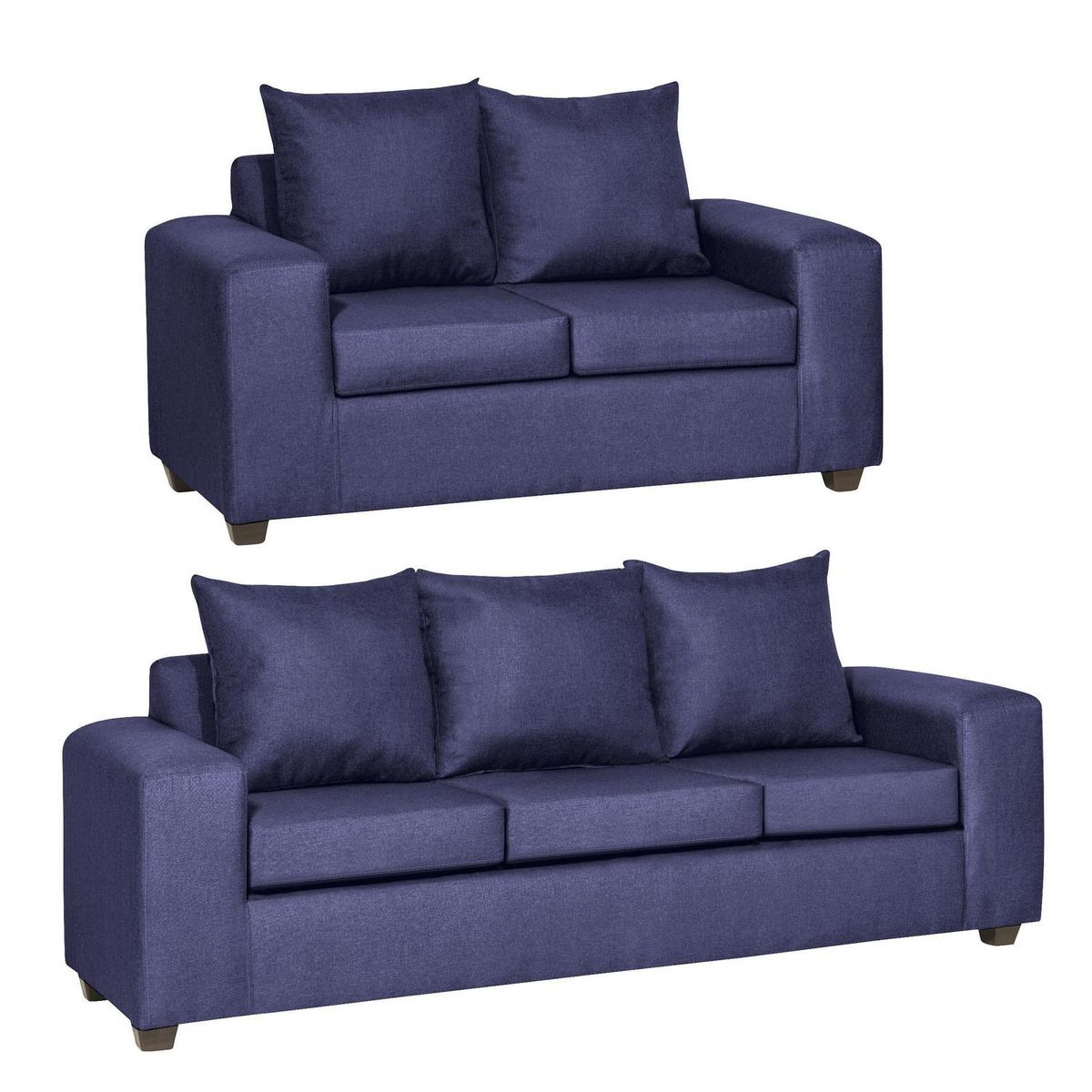 INTERMUEBLES - Living 5 cuerpos Kahlo 225x86x80 cm Azul