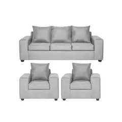 INNOVAMUEBLES - Living 3 cuerpos Kahlo 225x86x80 cm Gris Claro