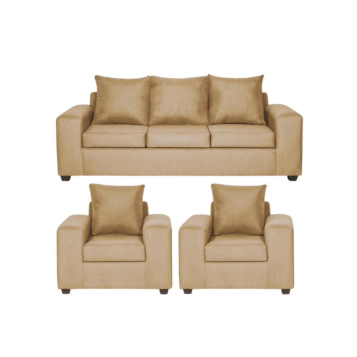 INTERMUEBLES - Living 5 cuerpos Kahlo 225x86x80 cm Oro