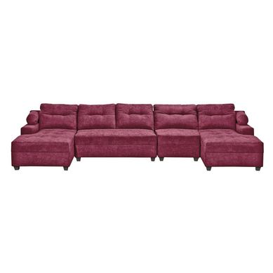 Seccional Le Mans doble Chaise XL tela burdeo YF