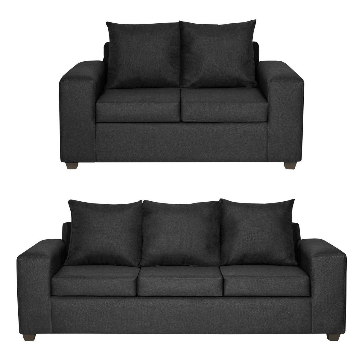 INTERMUEBLES - Living 5 cuerpos Kahlo 225x86x80 cm Nego