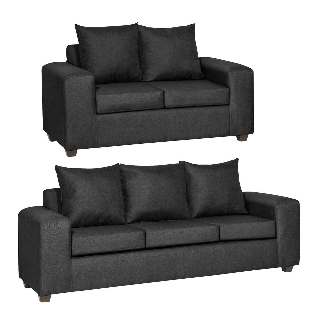 INTERMUEBLES - Living 5 cuerpos Kahlo 225x86x80 cm Nego