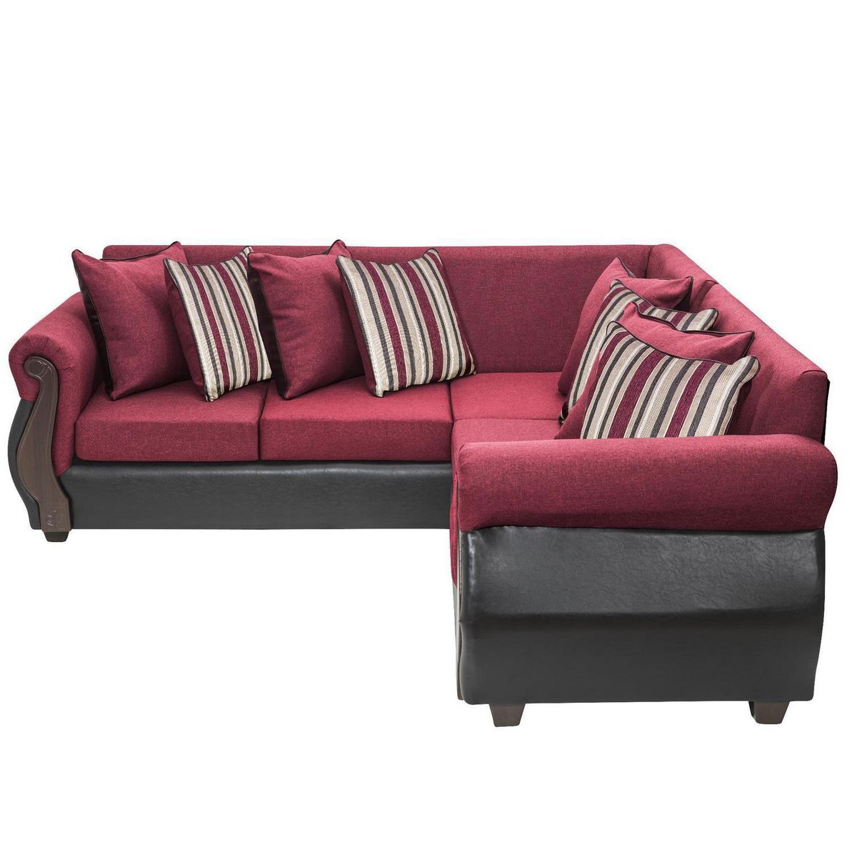 INTERMUEBLES - Sofá Seccional 5 cuerpos New Bugambilia 216x86x217 cm Burdeo