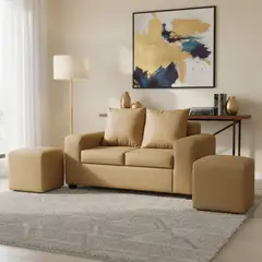 INTERMUEBLES - Living 4 cuerpos Kahlo 167x86x80 cm Café