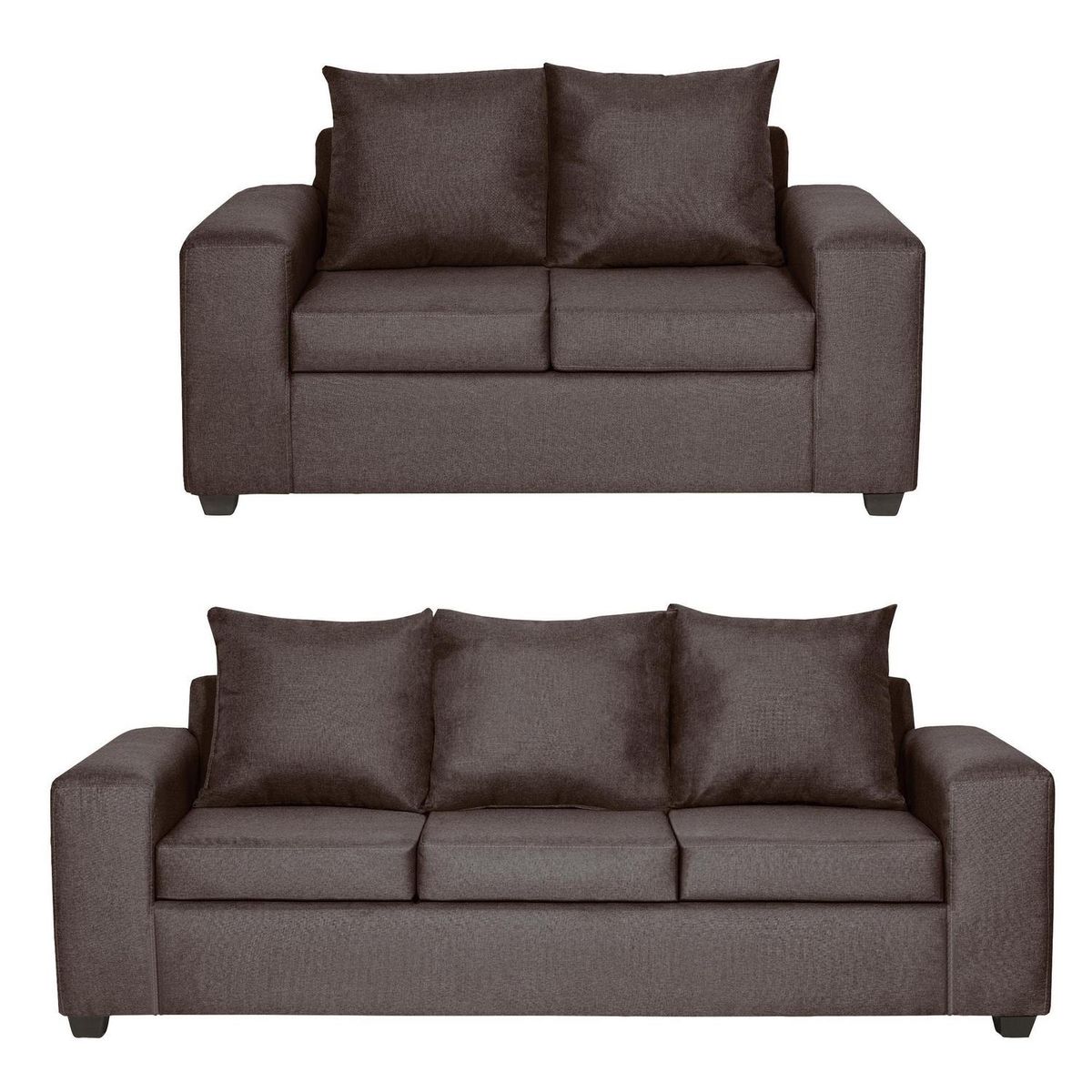 INTERMUEBLES - Living 3 cuerpos Kahlo 225x86x80 cm Chocolate