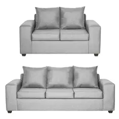INNOVAMUEBLES - Living 3 cuerpos Kahlo 225x86x80 cm Gris Claro