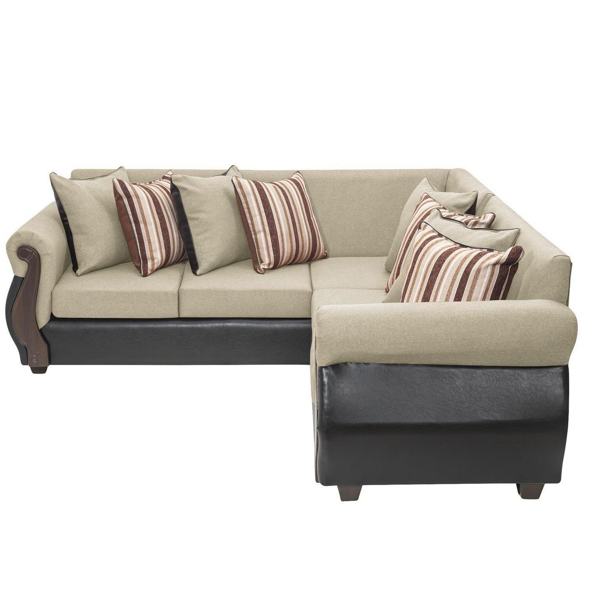 INTERMUEBLES - Sofá Seccional 5 cuerpos New Bugambilia 216x86x217 cm Beige