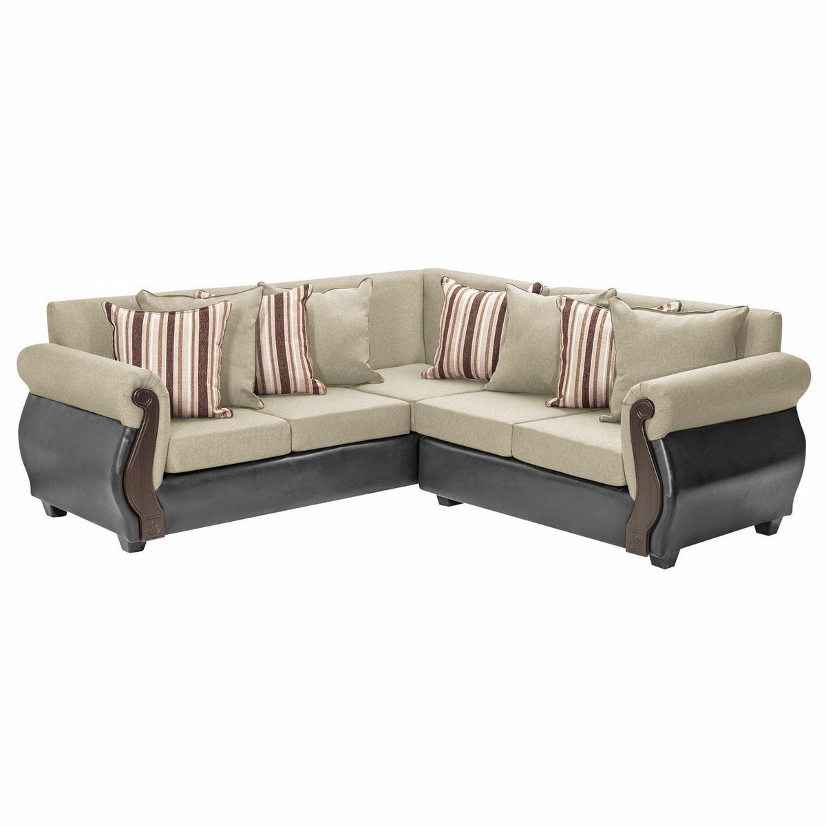 INTERMUEBLES - Sofá Seccional 5 cuerpos New Bugambilia 216x86x217 cm Beige