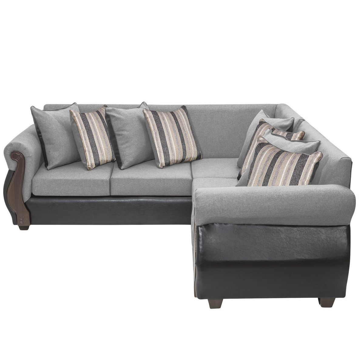 INTERMUEBLES - Sofá Seccional 5 cuerpos New Bugambilia 216x86x217 cm Gris Claro