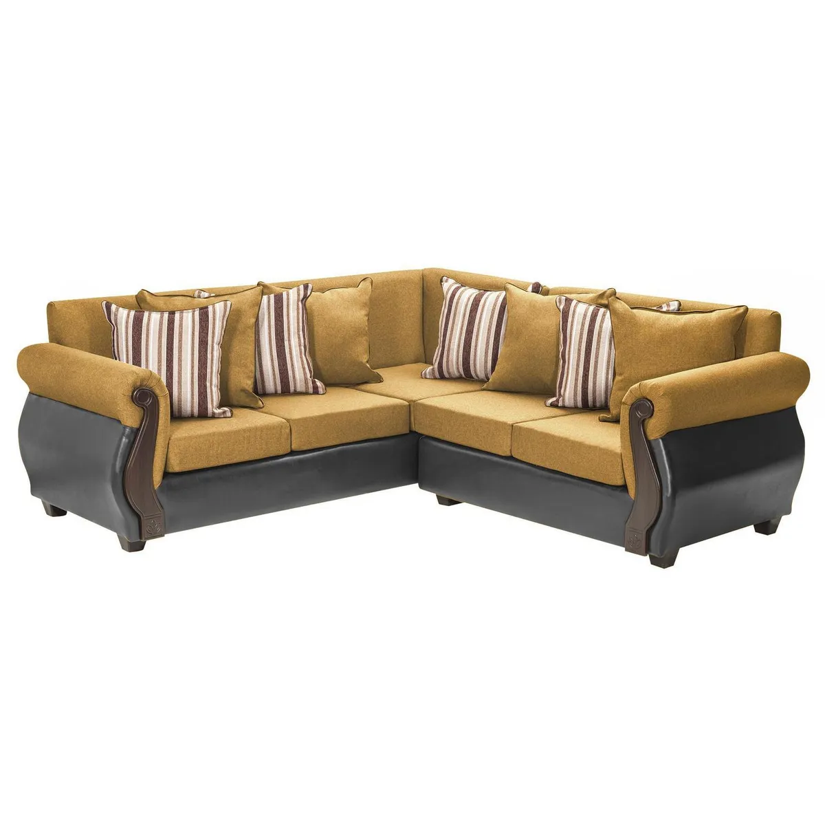 INTERMUEBLES - Sofá Seccional 5 cuerpos New Bugambilia 216x86x217 cm Oro