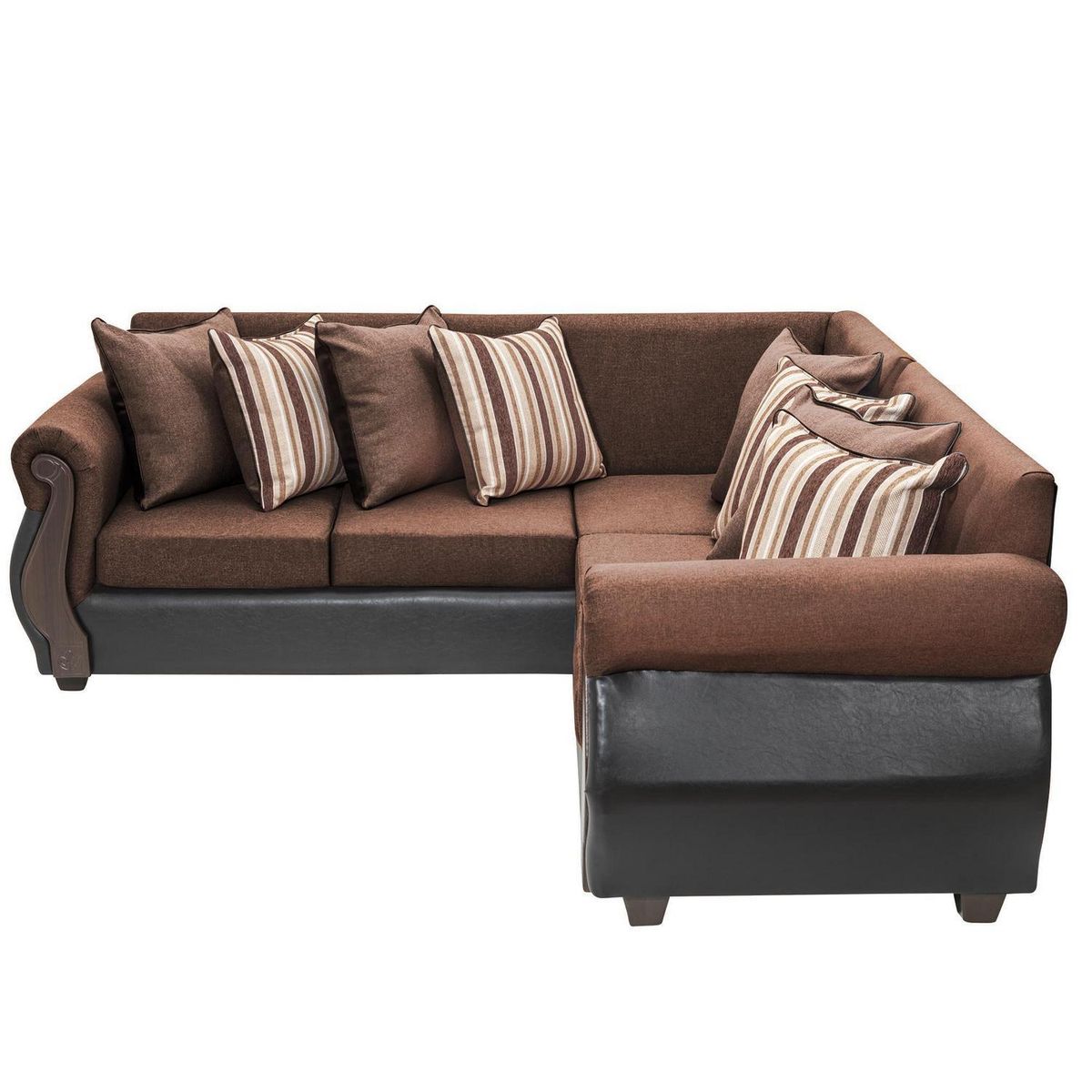 INTERMUEBLES - Sofá Seccional 5 cuerpos New Bugambilia 216x86x217 cm Chocolate