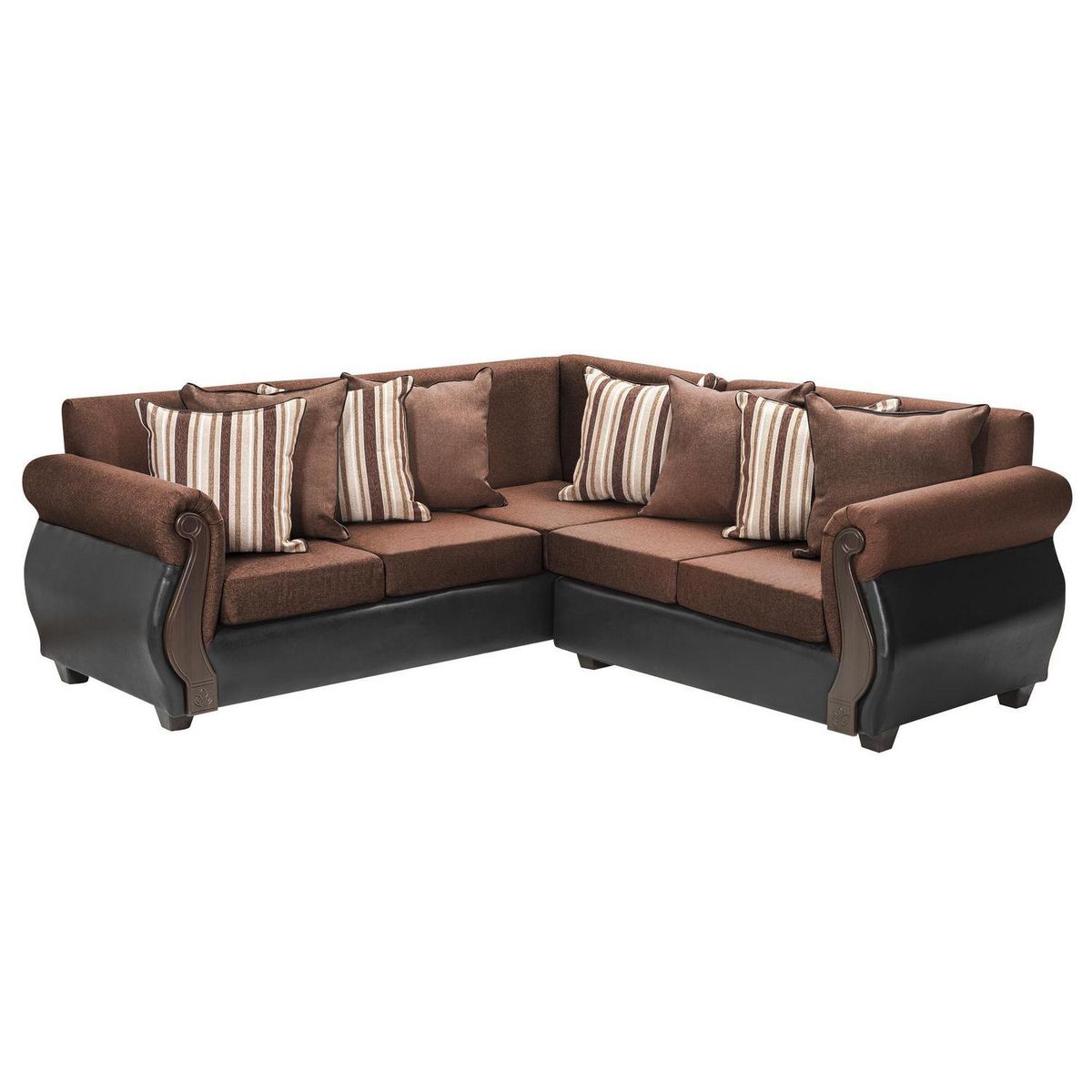 INTERMUEBLES - Sofá Seccional 5 cuerpos New Bugambilia 216x86x217 cm Chocolate