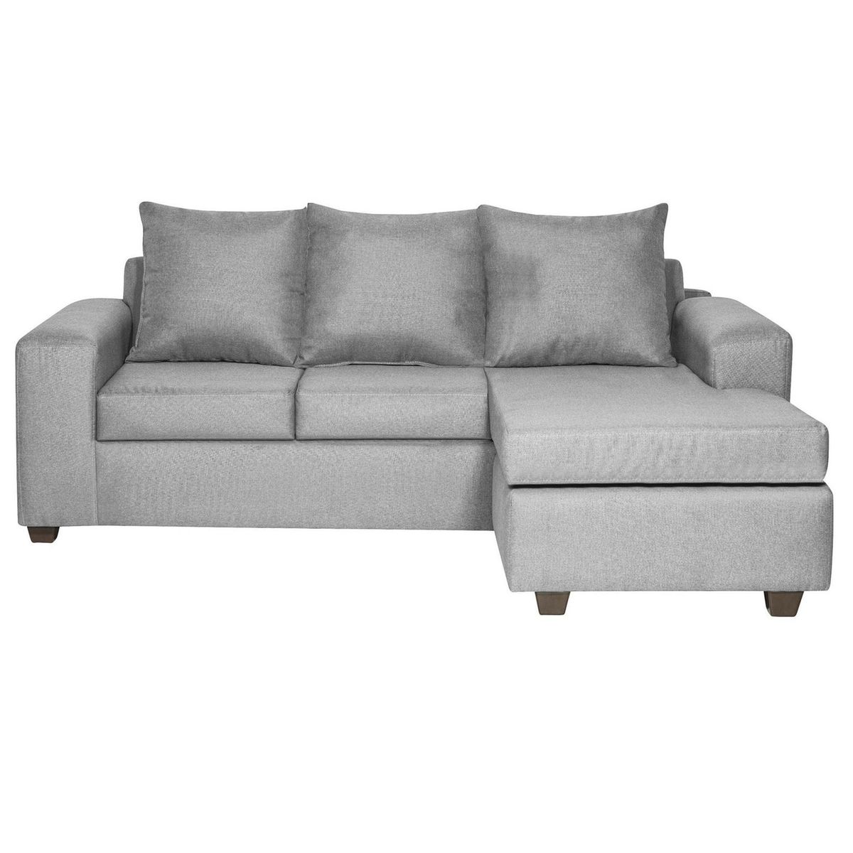 INTERMUEBLES - Sofá Modular 4 cuerpos Kahlo 225x86x142 cm Gris Claro