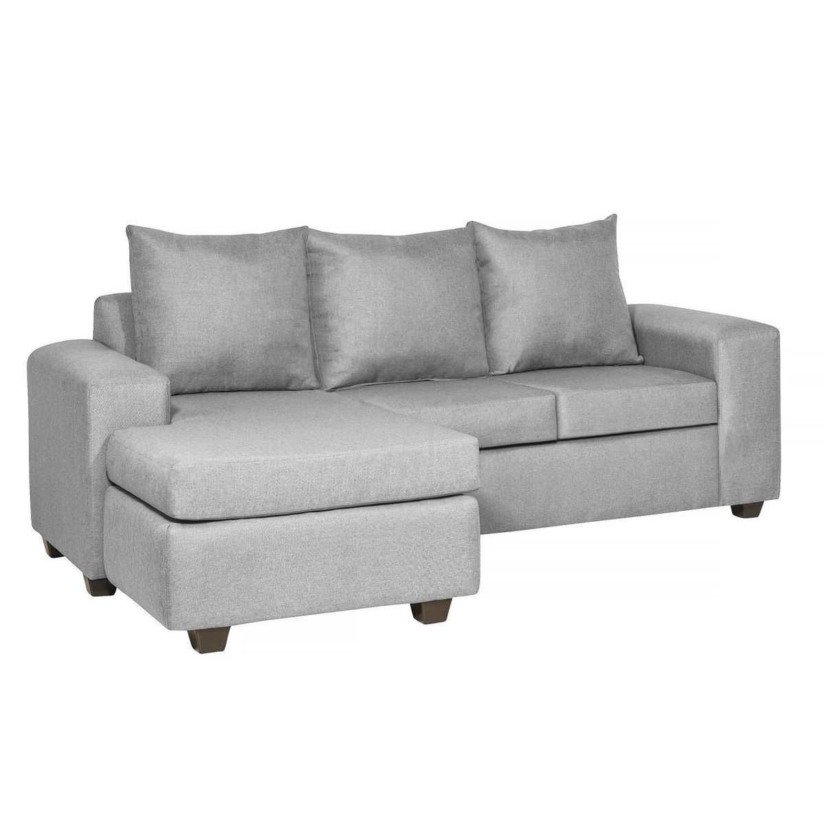 INTERMUEBLES - Sofá Modular 4 cuerpos Kahlo 225x86x142 cm Gris Claro
