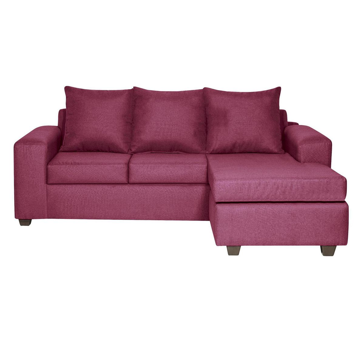 INTERMUEBLES - Sofá Modular 4 cuerpos Kahlo 225x86x142 cm Burdeo