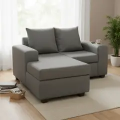 INTERMUEBLES - Sofá Modular 3 cuerpos Kahlo 167x86x142 cm Gris