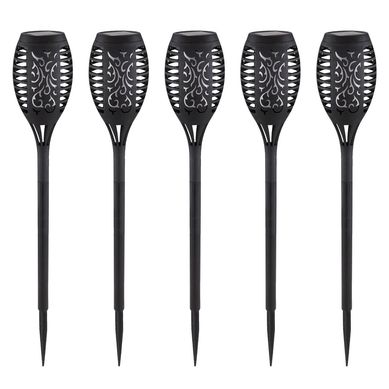 Pack 5 Antorcha LED Efecto Llama con Carga Solar