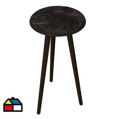 Mesa lateral negro marmol 63x44x44 cm