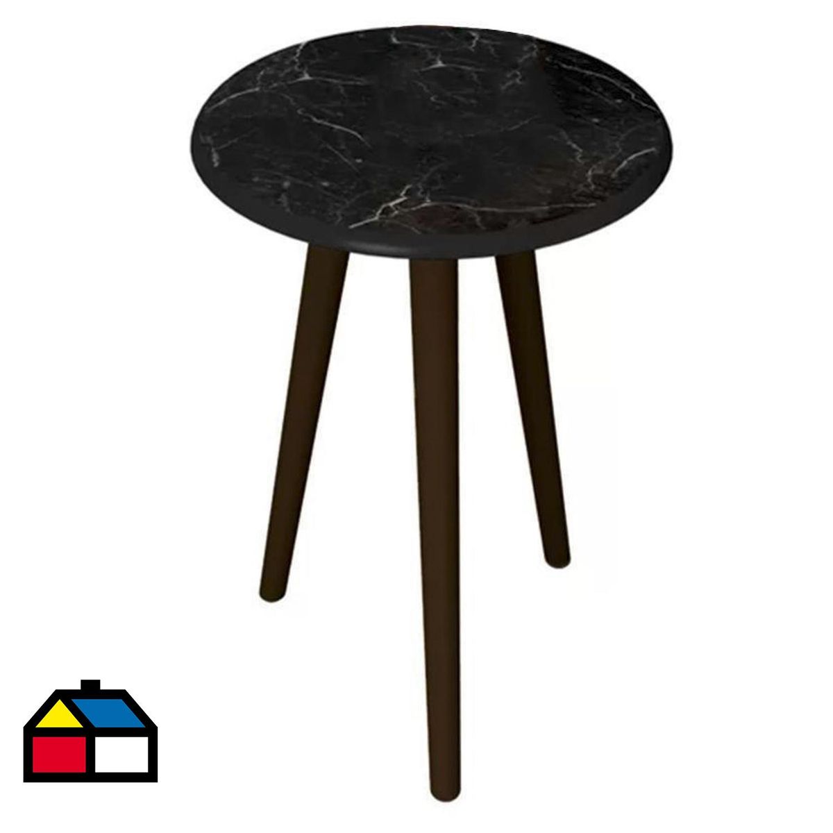 HOGA - Mesa lateral negro marmol 48x44x44 cm