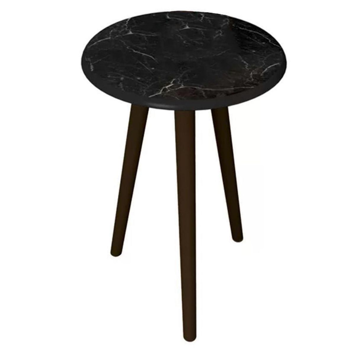 HOGA - Mesa lateral negro marmol 48x44x44 cm