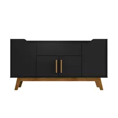 HOGA - Aparador buffet future negro 81x136x36 cm