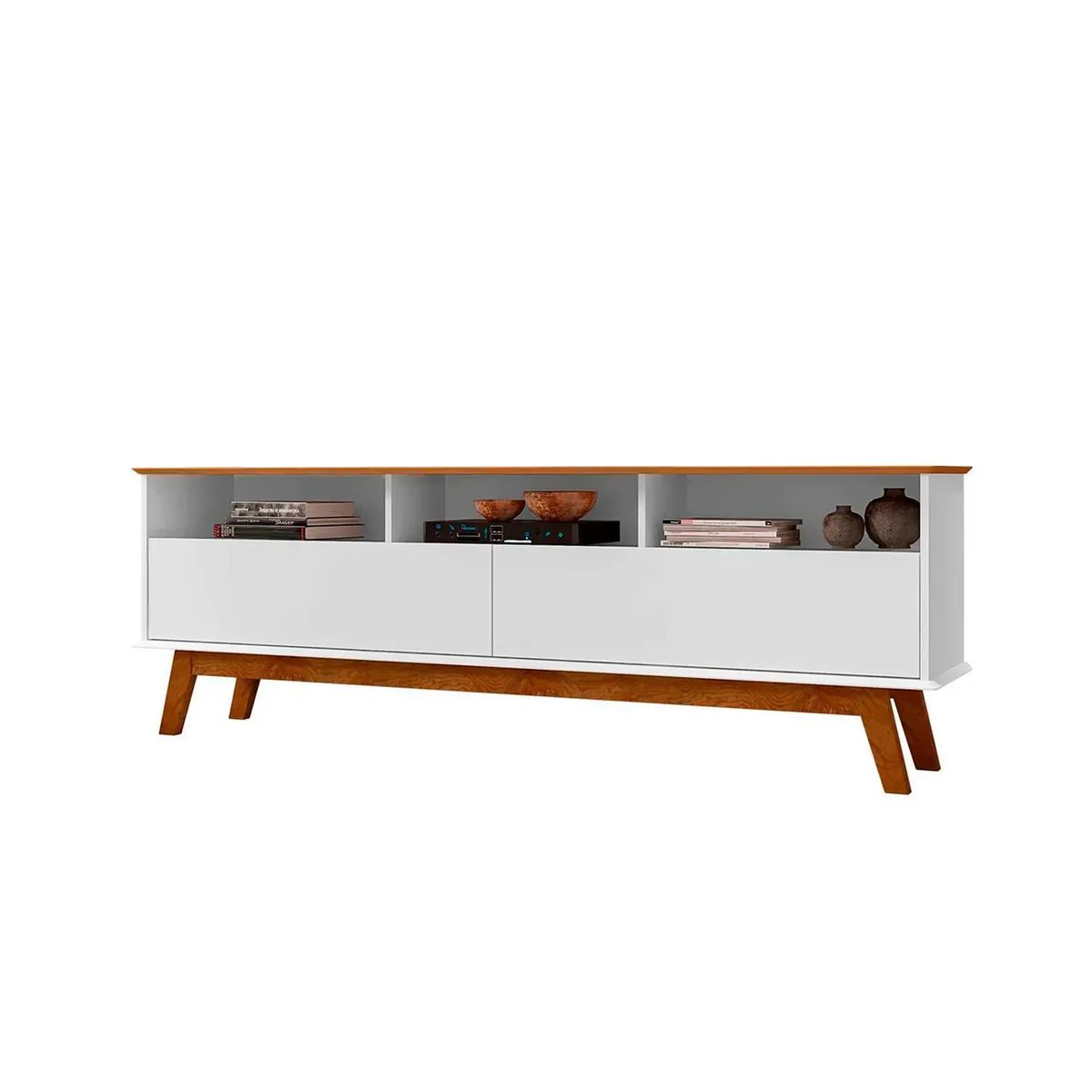 HOGA - Rack tv 65" elegant blanco 62x180x38 cm