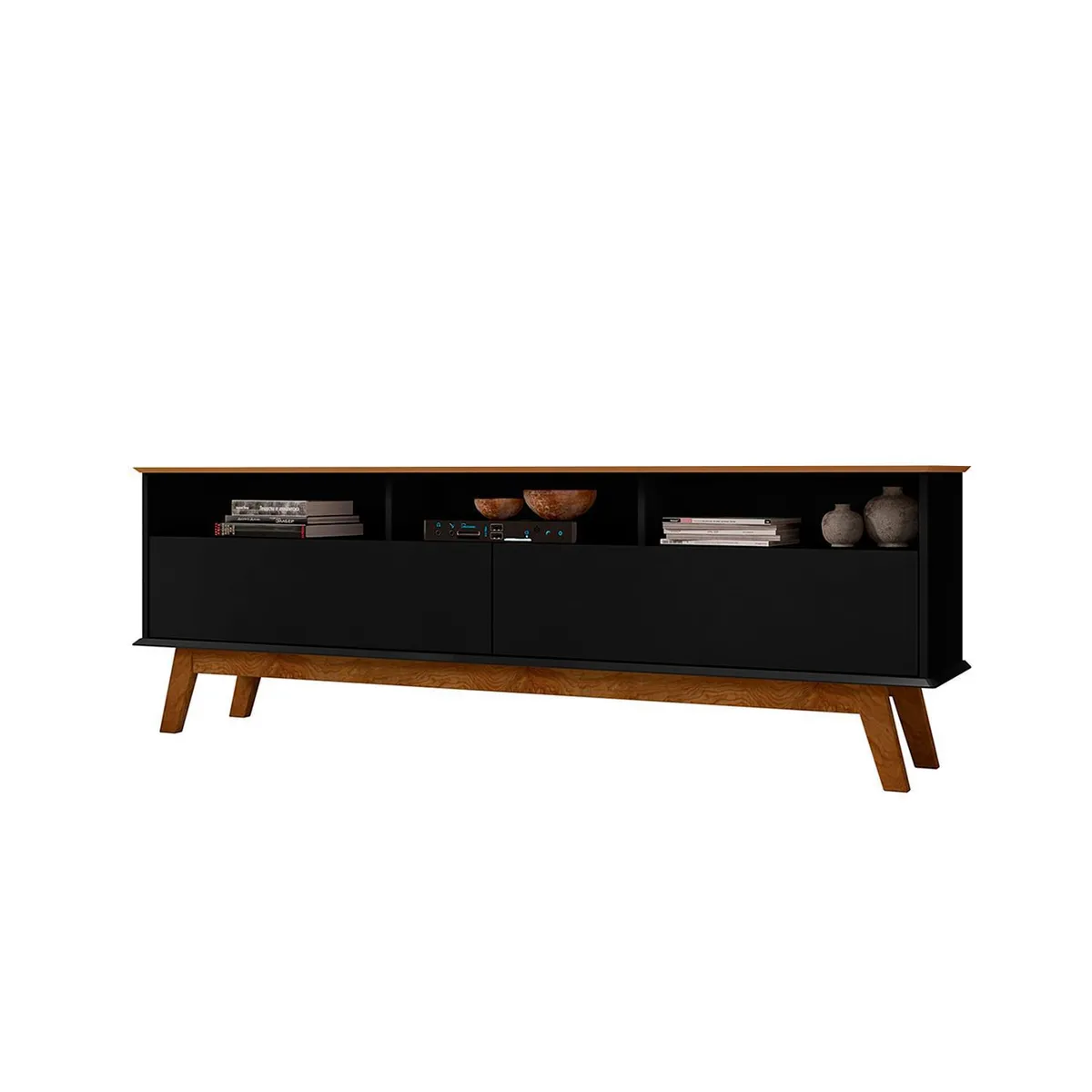 HOGA - Rack tv 65" elegant negro 62x180x38 cm