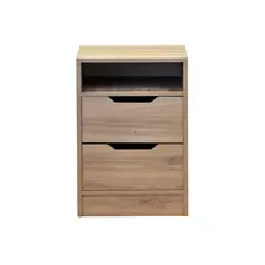 MOBIKIT - Velador 2 Cajón(es) Misuri 37x58x7 cm Roble Santana