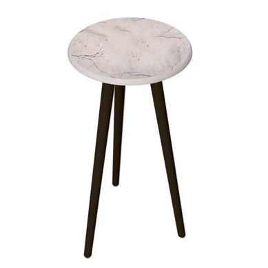 Mesa lateral blanco marmol 63x44x44 cm