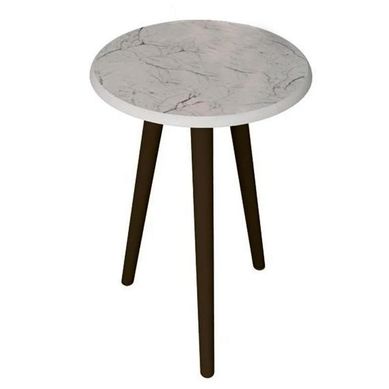 Mesa lateral blanco marmol 48x44x44 cm