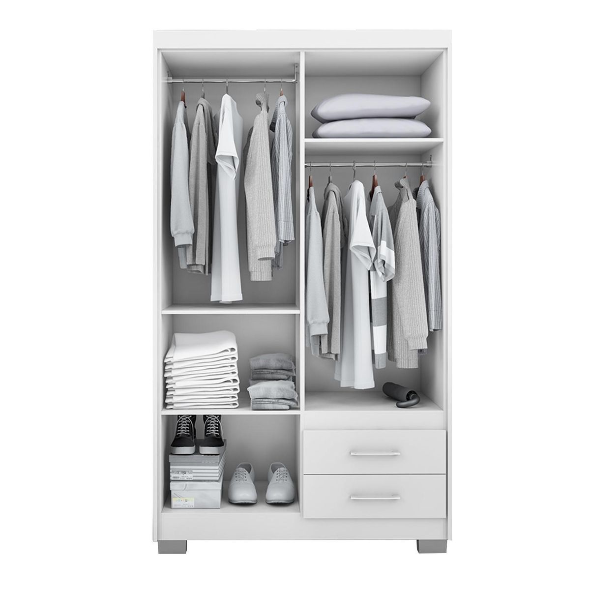 HOGA - Clóset Primacy 4 Puerta(s) 2 Cajón(es) 1 Repisa(s) 105x185x47 cm Blanco