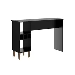 HOGA - Mesa comedor negro 92x136x45 cm