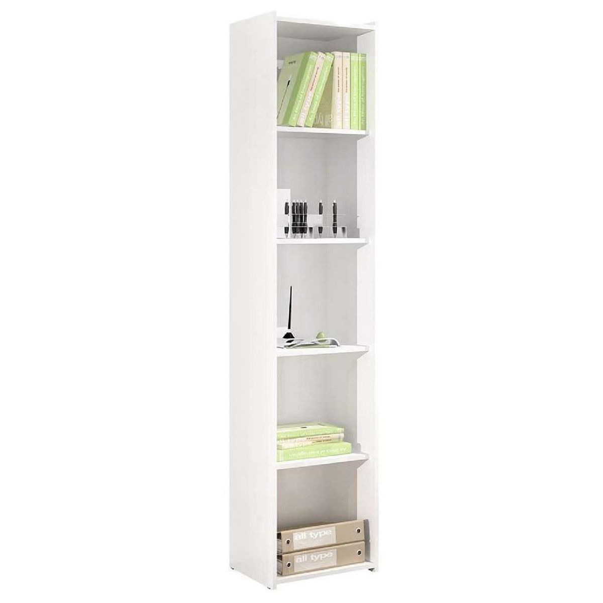 HOGA - Librero Big Malmo MDP 1 Nivel(es) 40x182x6 cm Blanco