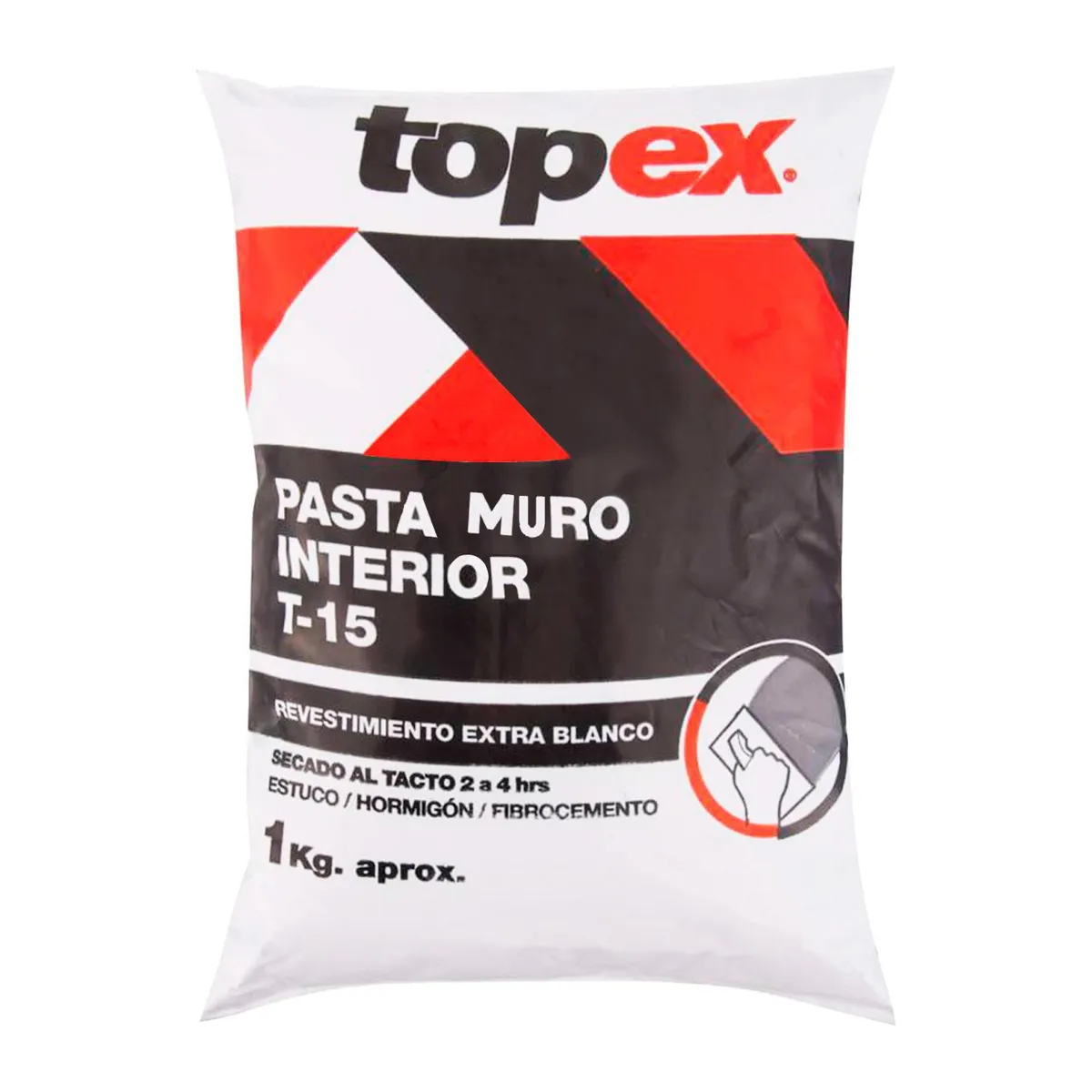TOPEX - Pasta Muro Interior Topex Tr-15 Reparación Rápida 1 Kg Blanco