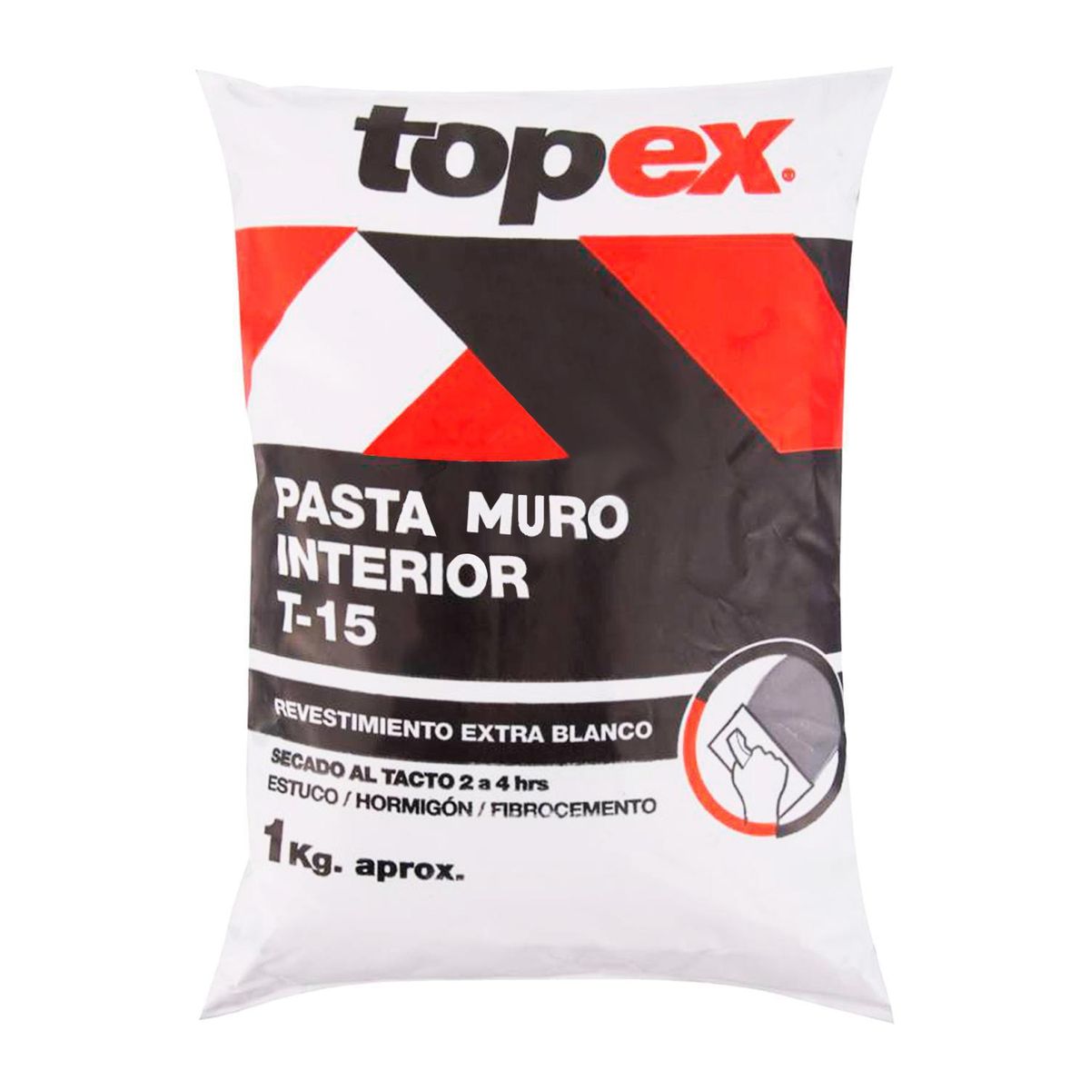 TOPEX - Pasta Muro Interior Topex Tr-15 Reparación Rápida 1 Kg Blanco