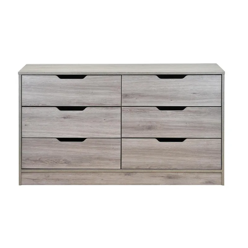MOBIKIT - Cómoda 6 Cajón(es) Misuri 40x68x10 cm Roble Santana
