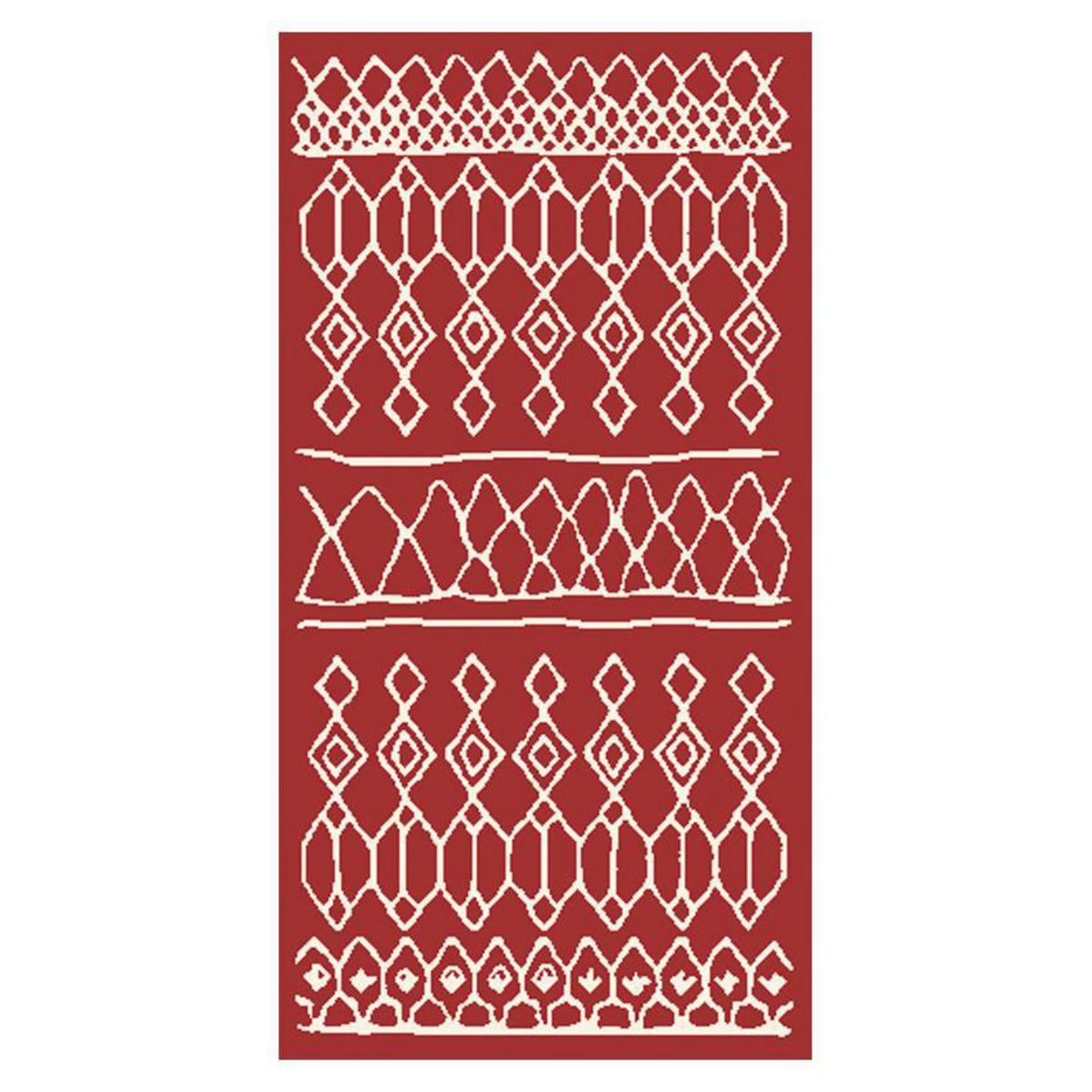 MASEL - Alfombra Shag-Anat1 140x200 cm Poliéster Rojo