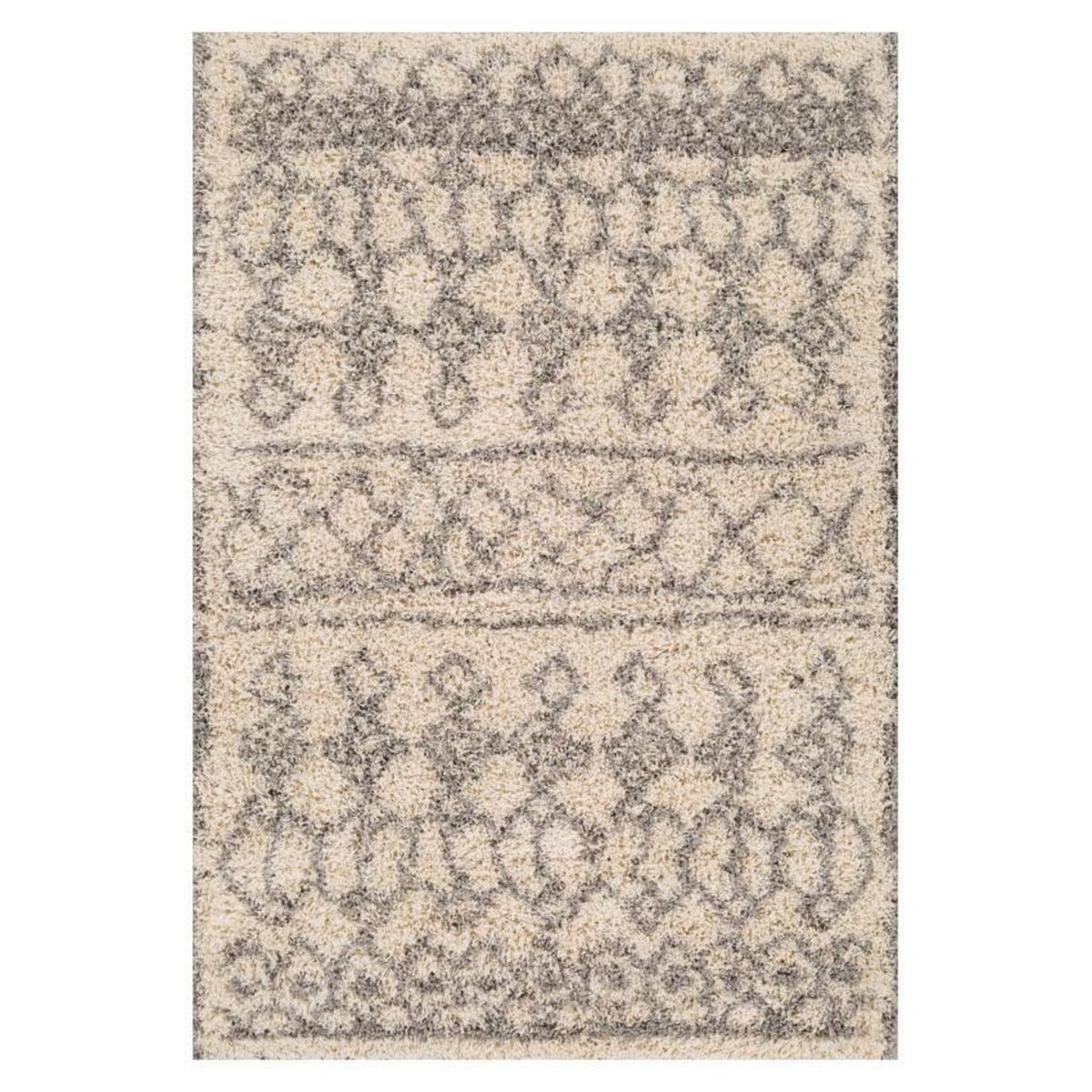 MASEL - Alfombra Shag-Anat2 200x285 cm Poliéster Gris claro